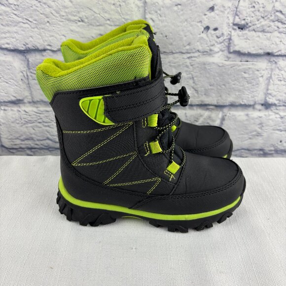 DSG Boys Youth 1 Black Green Menace 100g Insulated Winter Snow Boots - Picture 2 of 8